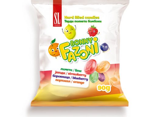 Бони Фазони – тврди полнети бомбони 90г