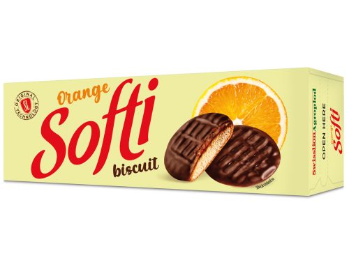 Maxi Softy biscuit with orange jelly and chocolate coating 115g